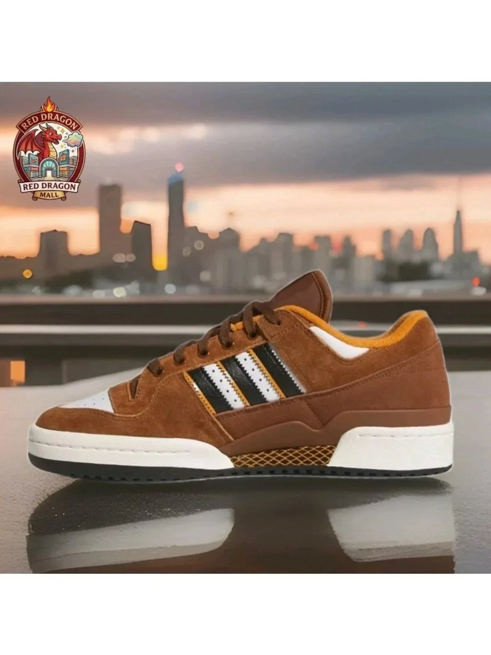 Adidas White Brown Orange Black Skate Retro Forum 84 Low JP6076 - Men's Sz 12.5